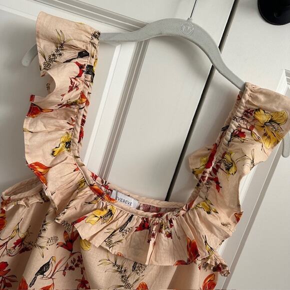 Evereve Char Floral Flutter Tank Size: L Color: Blush Pink Floral Pattern - Picture 4 of 10